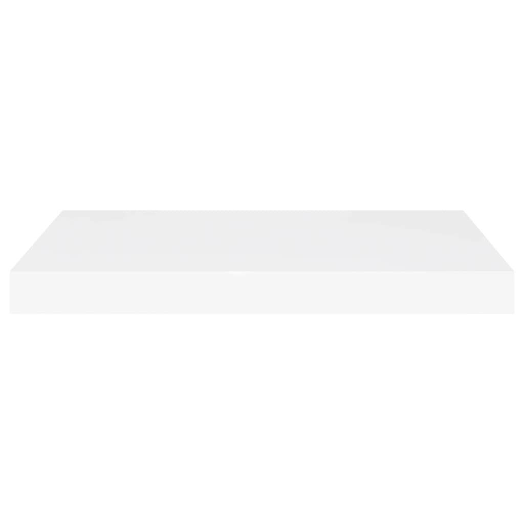 Flytende vegghyller 2 stk hvit 60x23,5x3,8 cm MDF