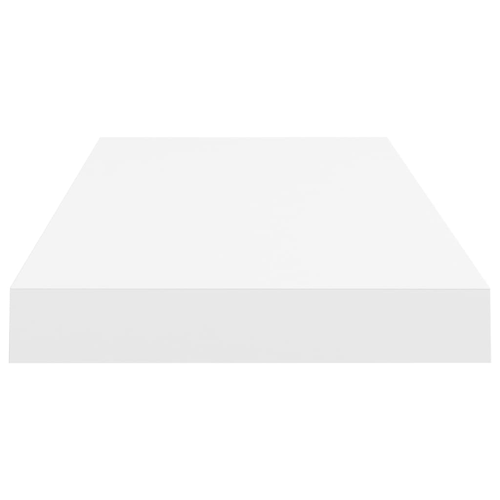 Flytende vegghyller 4 stk hvit 60x23,5x3,8 cm MDF