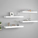Flytende vegghyller 4 stk hvit 60x23,5x3,8 cm MDF