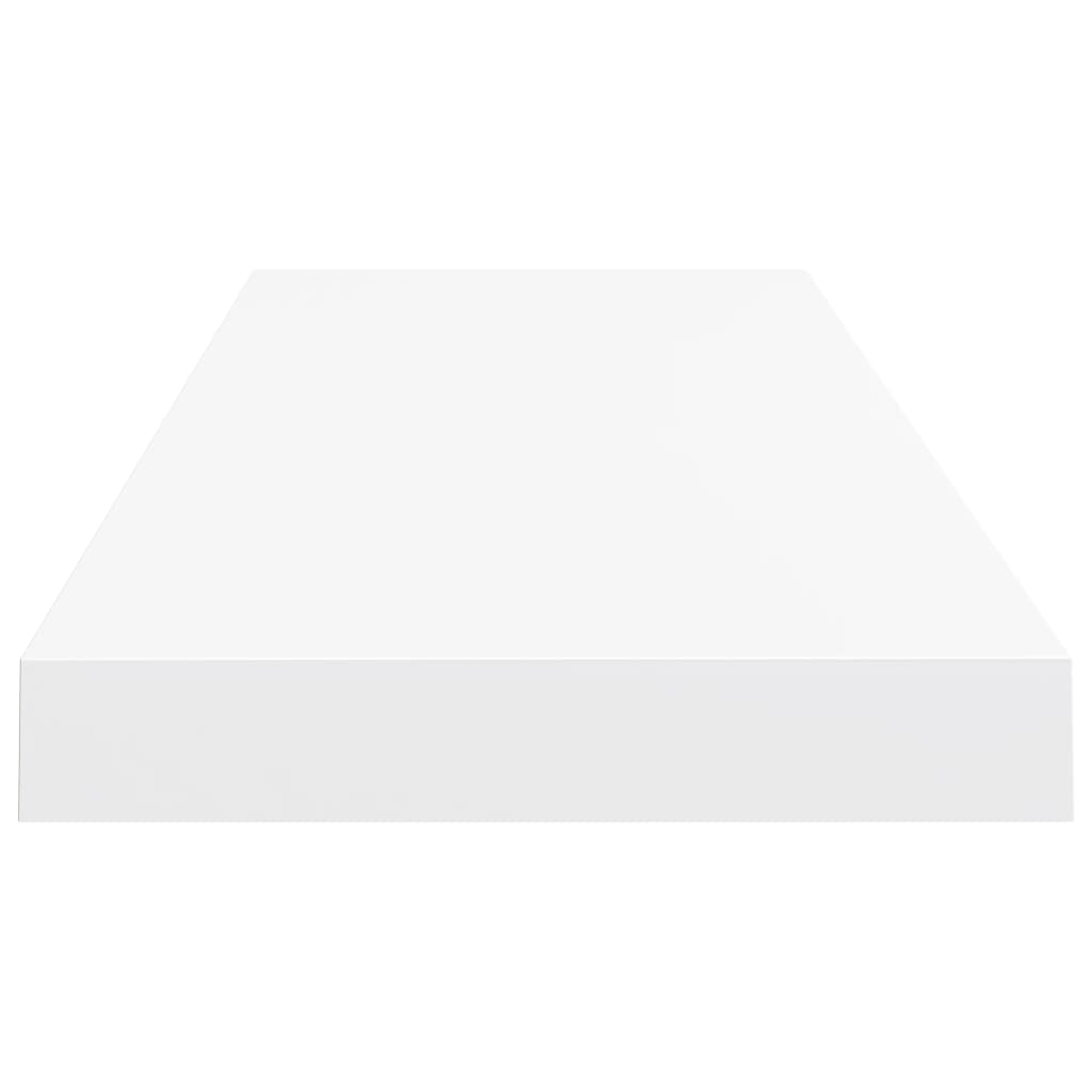 Flytende vegghylle hvit 80x23,5x3,8 cm MDF