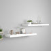 Flytende vegghyller 2 stk hvit 80x23,5x3,8 cm MDF