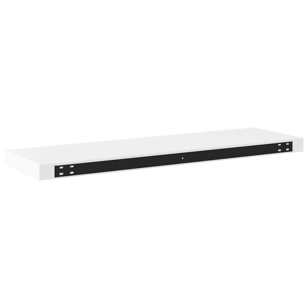 Flytende vegghyller 4 stk hvit 80x23,5x3,8 cm MDF
