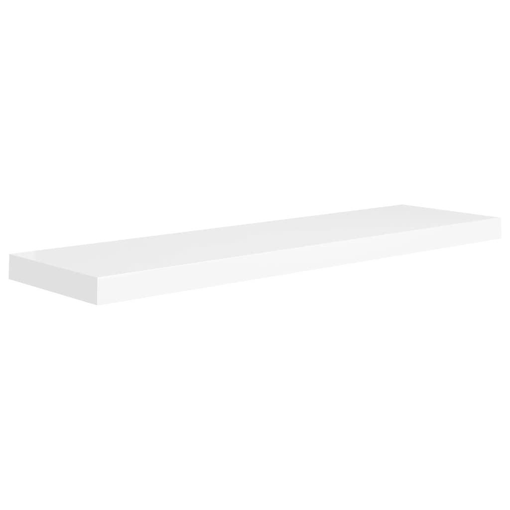 Flytende vegghylle hvit 90x23,5x3,8 cm MDF