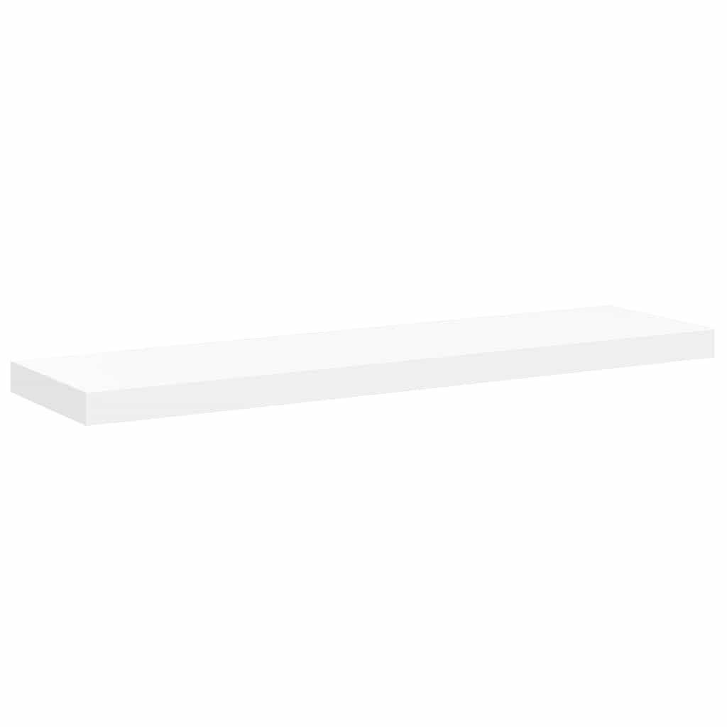 Flytende vegghylle hvit 90x23,5x3,8 cm MDF
