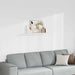 Flytende vegghylle hvit 90x23,5x3,8 cm MDF