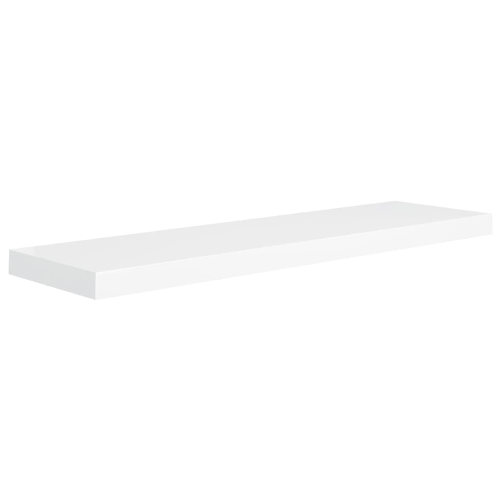 Flytende vegghyller 4 stk hvit 90x23,5x3,8 cm MDF