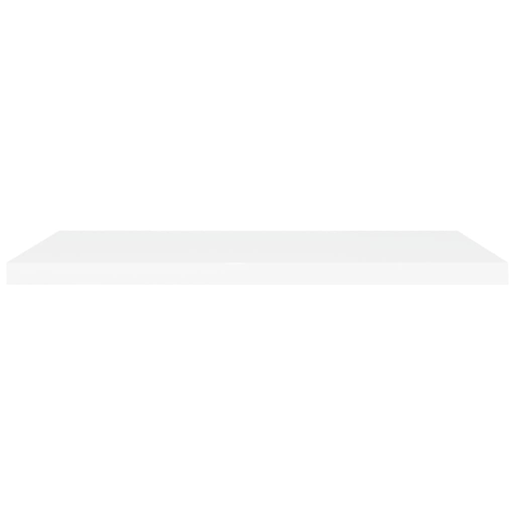 Flytende vegghyller 4 stk hvit 90x23,5x3,8 cm MDF