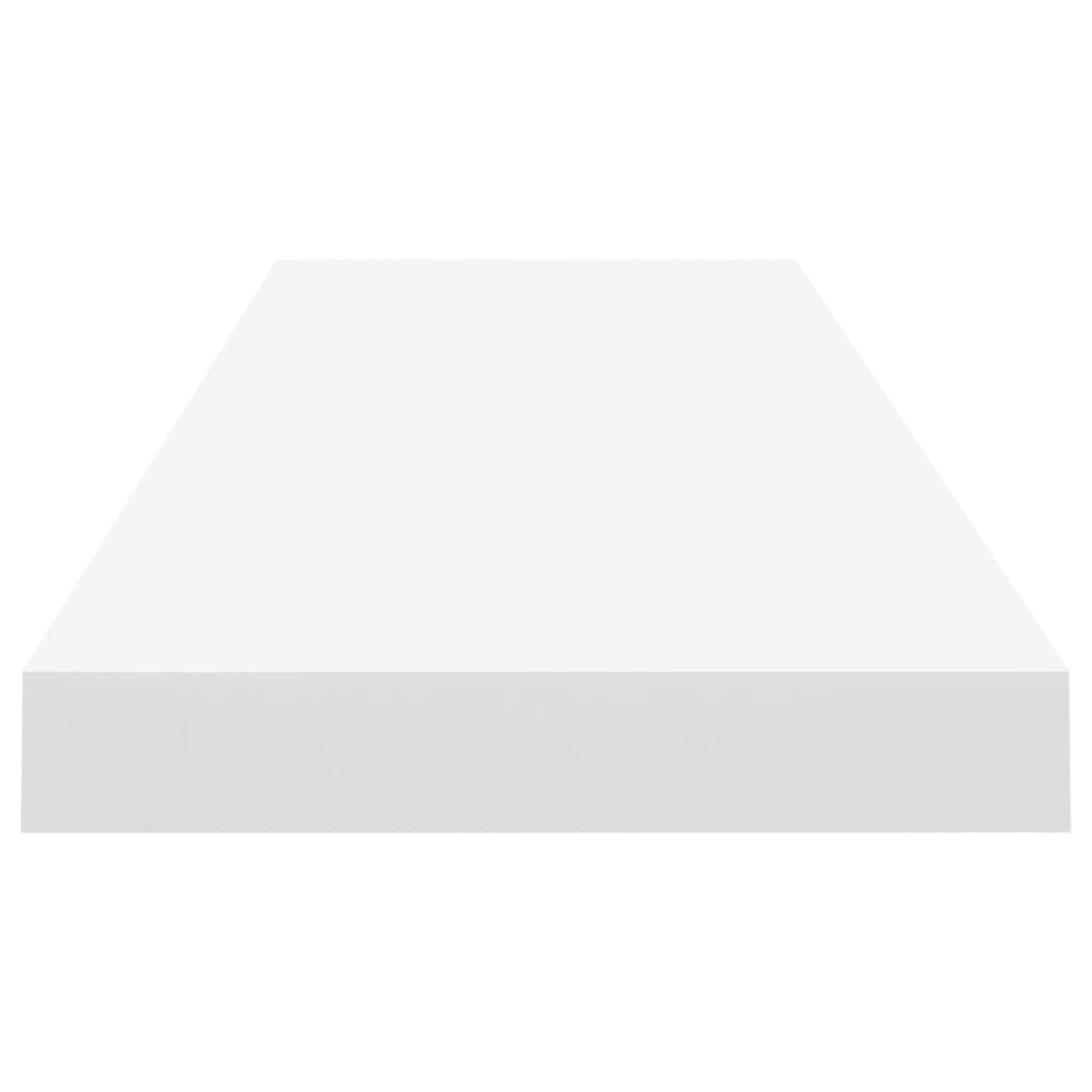Flytende vegghyller 4 stk hvit 90x23,5x3,8 cm MDF