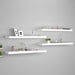 Flytende vegghyller 4 stk hvit 90x23,5x3,8 cm MDF