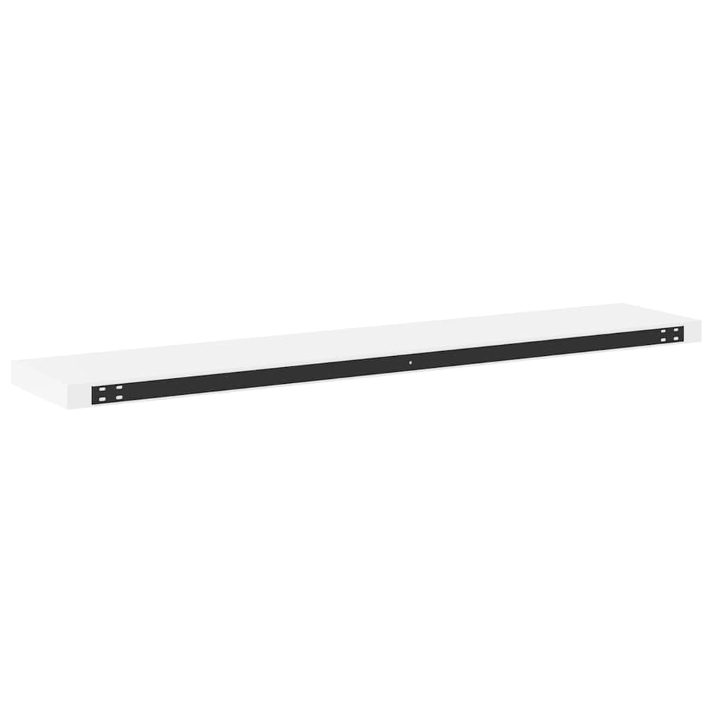 Flytende vegghyller 4 stk hvit 120x23,5x3,8 cm MDF