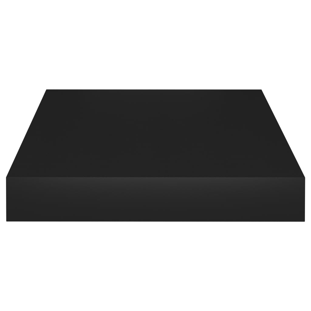 Flytende vegghyller 4 stk svart 23x23,5x3,8 cm MDF