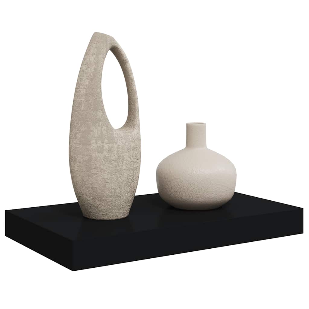 Flytende vegghylle svart 40x23x3,8 cm MDF vidaXL