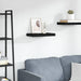 Flytende vegghylle svart 40x23x3,8 cm MDF vidaXL