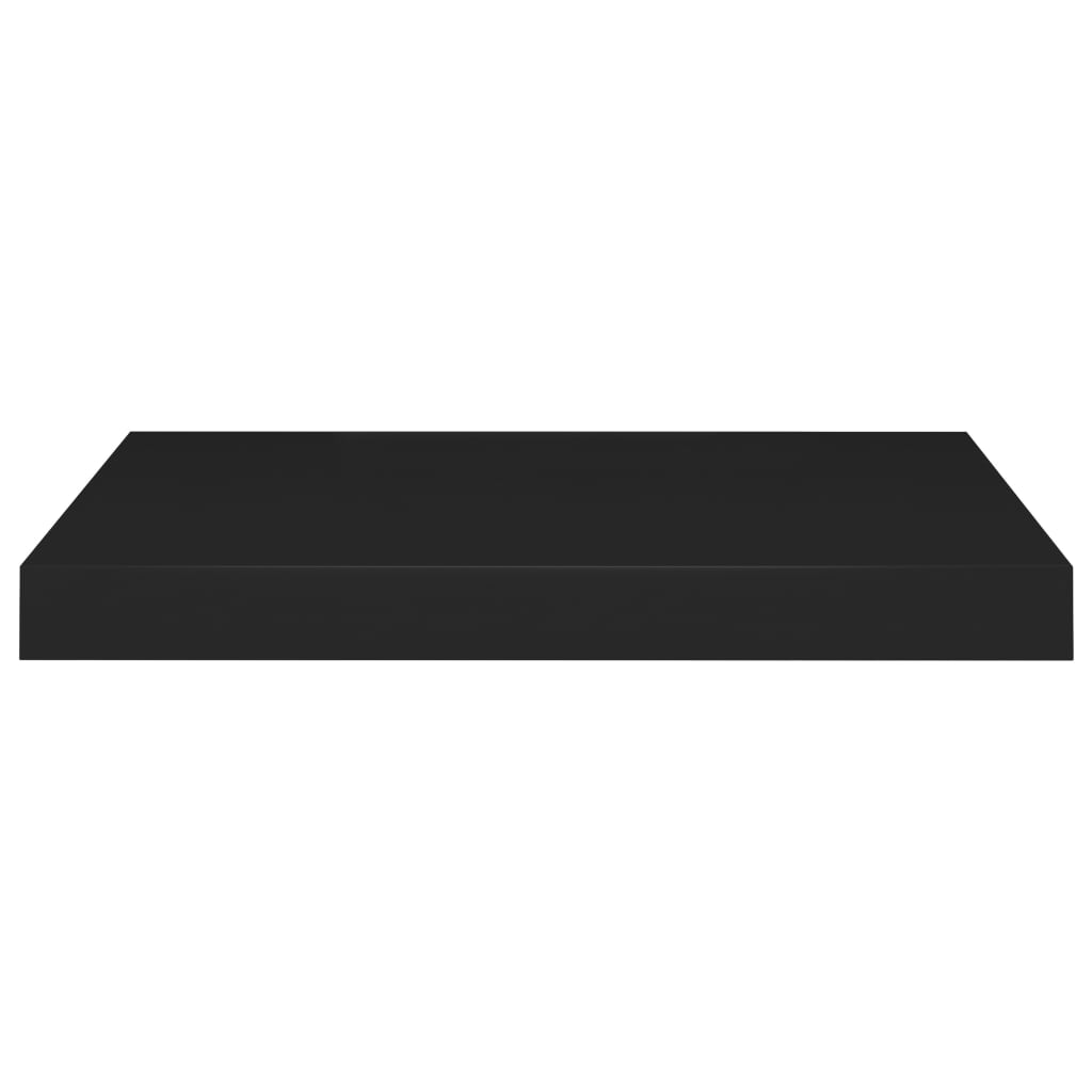 Flytende vegghyller 2 stk svart 50x23,5x3,8 cm MDF