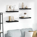 Flytende vegghyller 4 stk svart 50x23x3,8 cm MDF