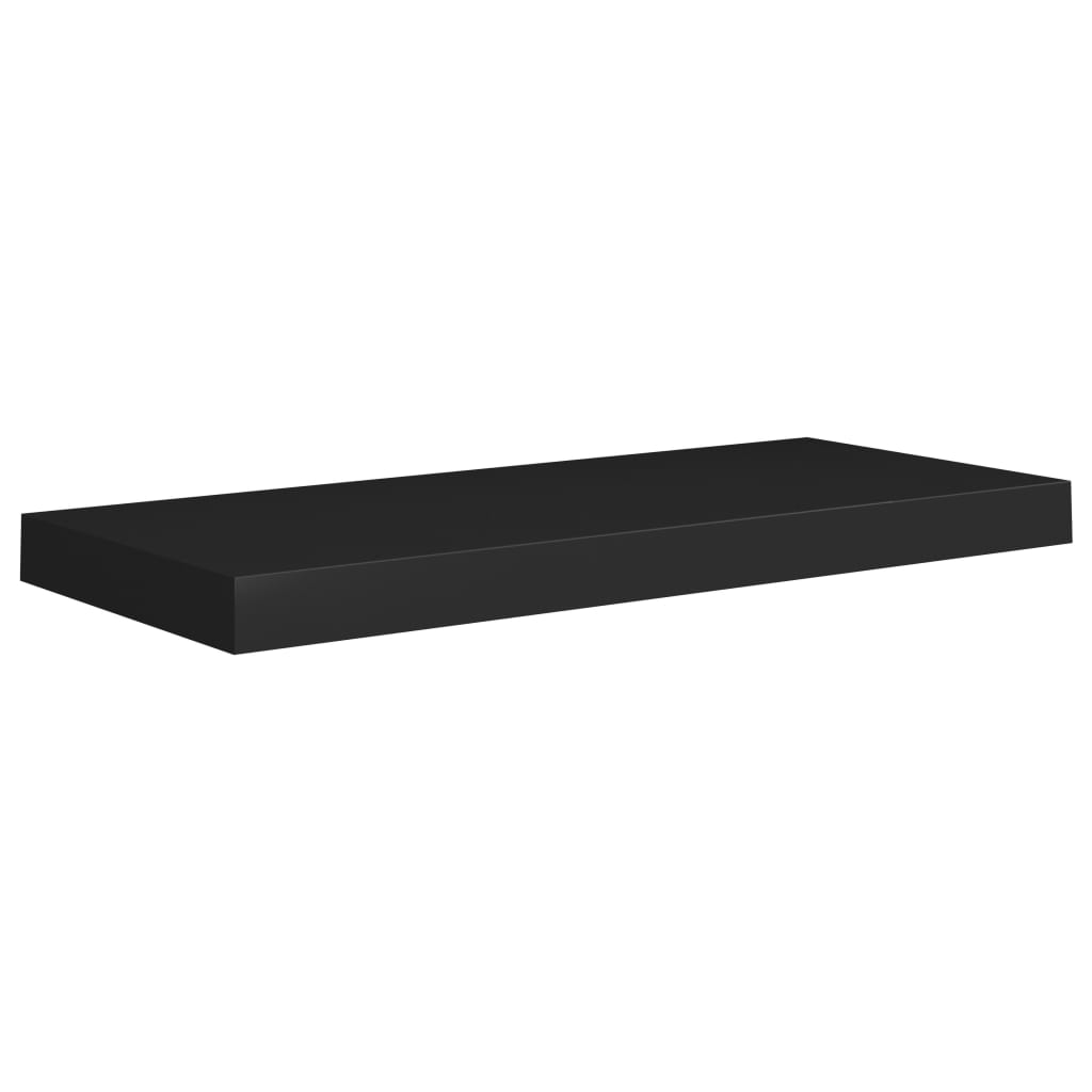 Flytende vegghylle svart 60x23,5x3,8 cm MDF