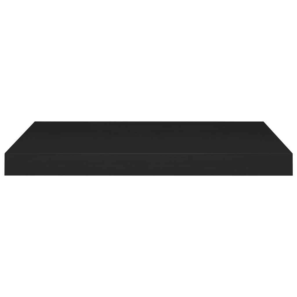 Flytende vegghyller 2 stk svart 60x23,5x3,8 cm MDF