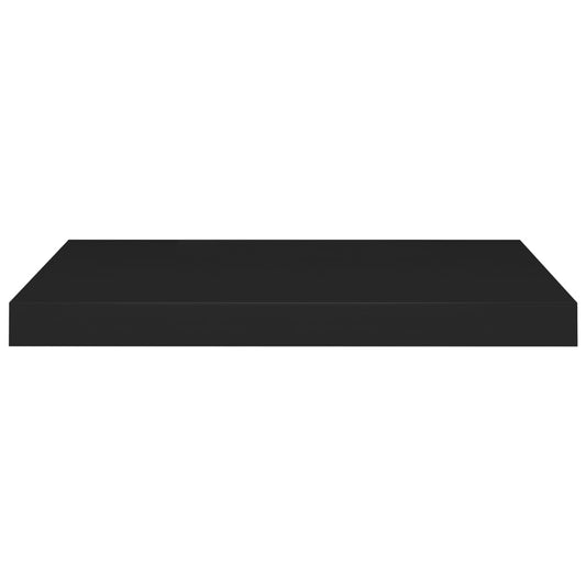 Flytende vegghyller 2 stk svart 60x23,5x3,8 cm MDF