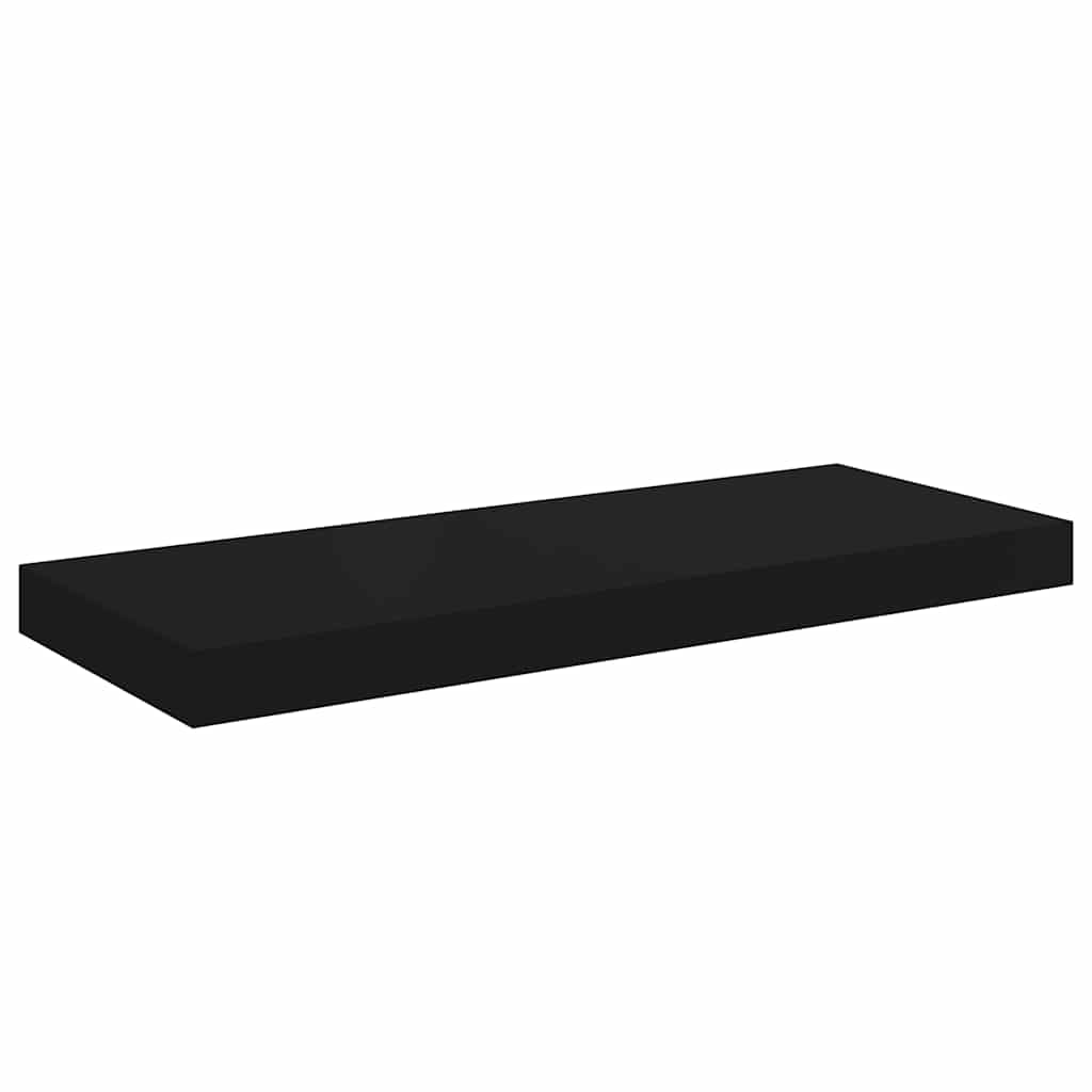 Flytende vegghyller 4 stk svart 60x23,5x3,8 cm MDF
