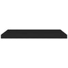 Flytende vegghyller 2 stk svart 80x23,5x3,8 cm MDF