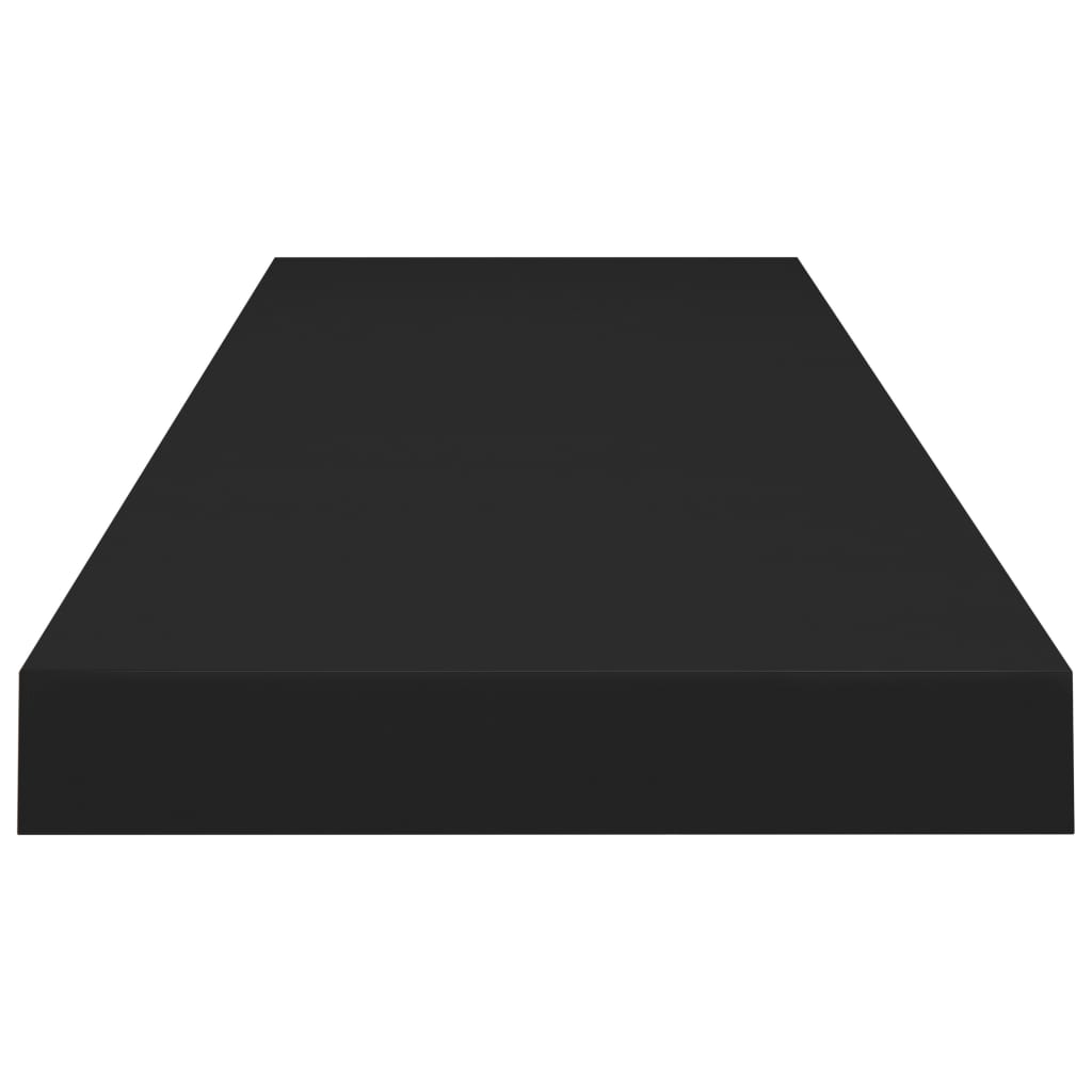 Flytende vegghyller 2 stk svart 90x23,5x3,8 cm MDF