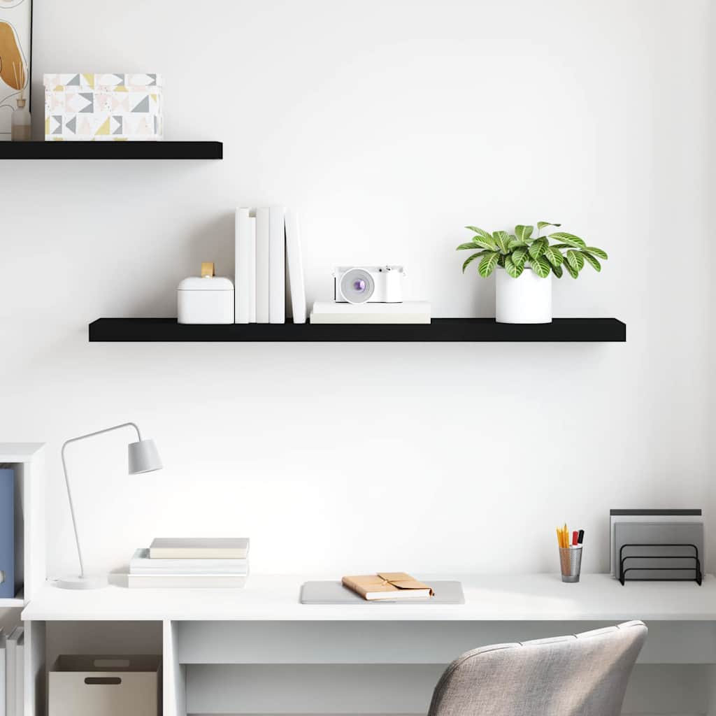 Flytende vegghylle svart 120x23,5x3,8 cm MDF vidaXL