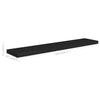 Flytende vegghylle svart 120x23,5x3,8 cm MDF