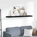 Flytende vegghylle svart 120x23,5x3,8 cm MDF vidaXL