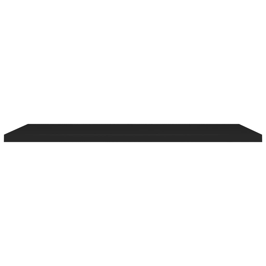 Flytende vegghyller 4 stk svart 120x23,5x3,8 cm MDF