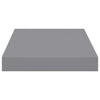 Flytende vegghyller 2 stk grå 23x23,5x3,8 cm MDF