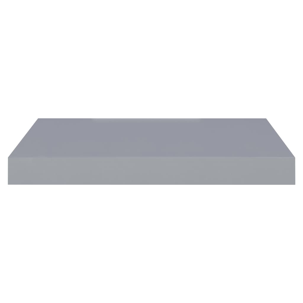 Flytende vegghylle grå 40x23x3,8 cm MDF