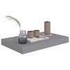 Flytende vegghyller 2 stk grå 40x23x3,8 cm MDF