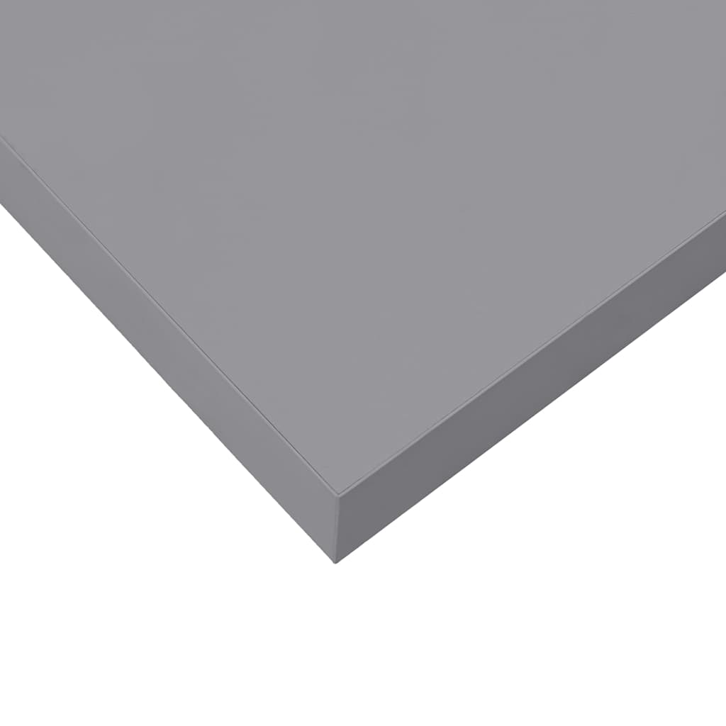 Flytende vegghylle grå 50x23x3,8 cm MDF