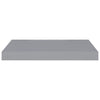 Flytende vegghyller 2 stk grå 50x23x3,8 cm MDF
