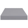 Flytende vegghyller 2 stk grå 50x23x3,8 cm MDF