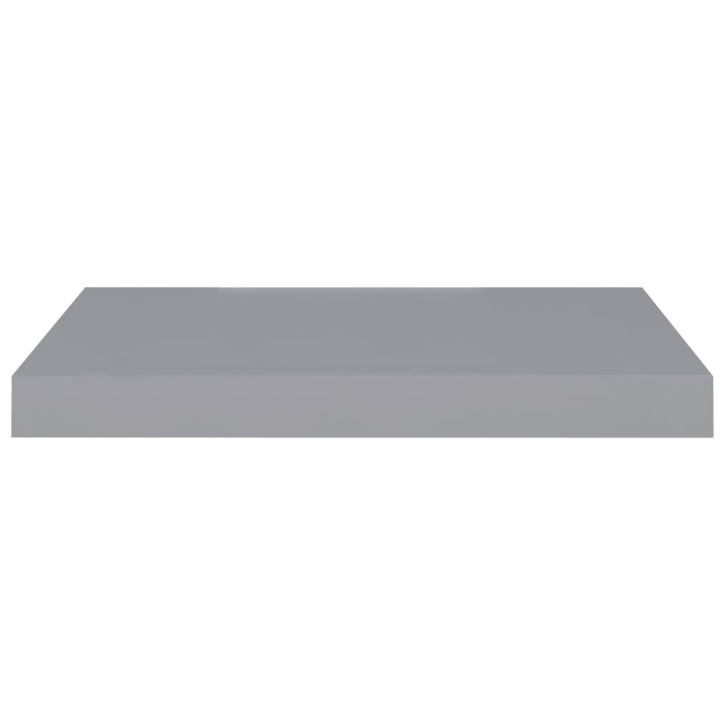 Flytende vegghyller 4 stk grå 50x23x3,8 cm MDF