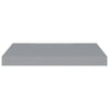 Flytende vegghyller 4 stk grå 50x23x3,8 cm MDF