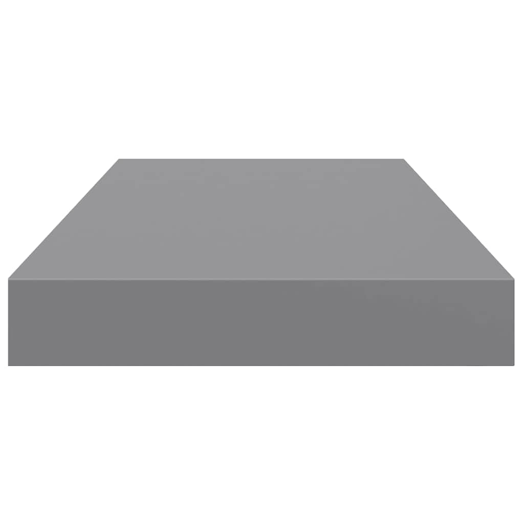 Flytende vegghyller 4 stk grå 50x23,5x3,8 cm MDF