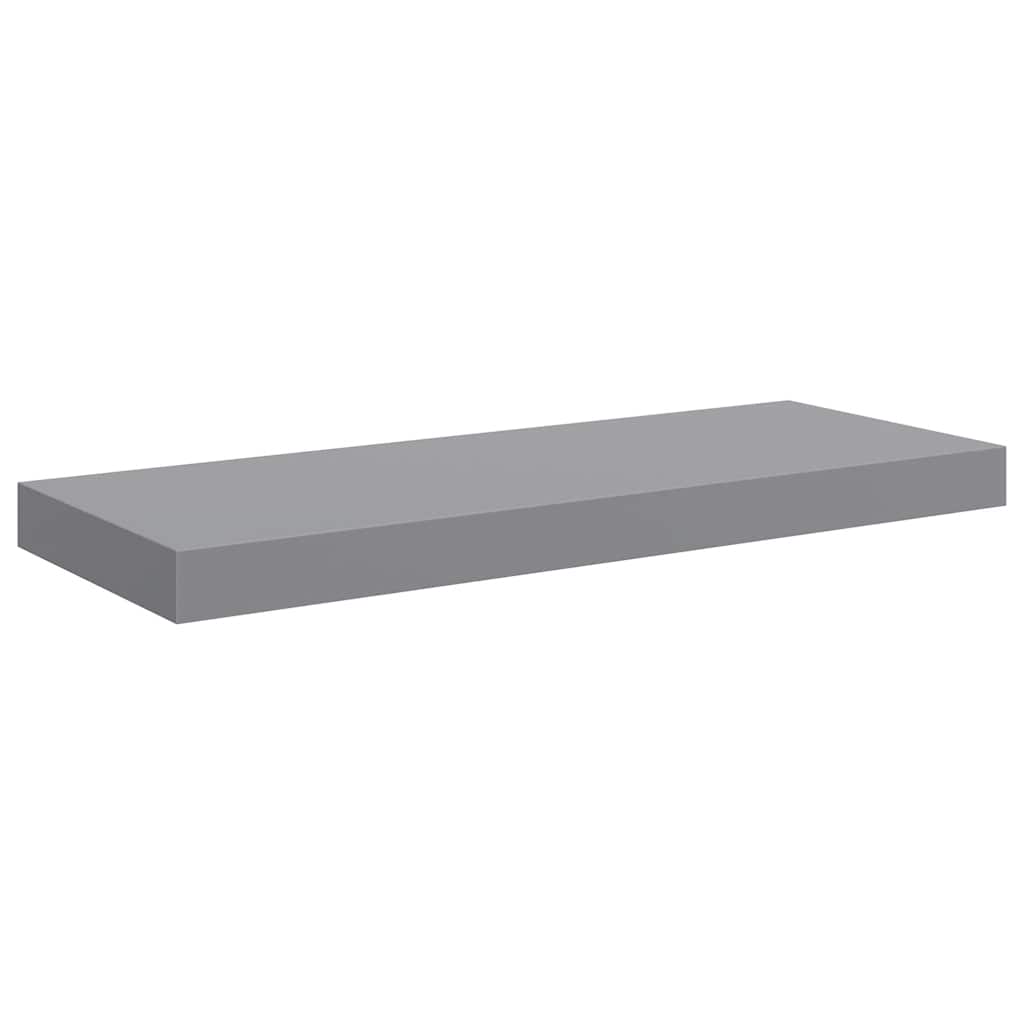 Flytende vegghylle grå 60x23,5x3,8 cm MDF