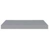 Flytende vegghyller 2 stk grå 60x23,5x3,8 cm MDF