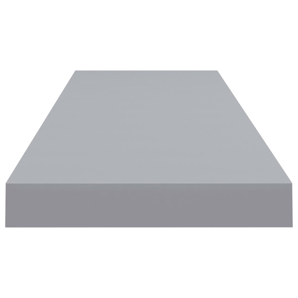 Flytende vegghylle grå 90x23,5x3,8 cm MDF