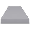 Flytende vegghyller 2 stk grå 120x23,5x3,8 cm MDF