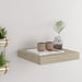 Flytende vegghylle eik 23x23,5x3,8 cm MDF