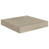 Flytende vegghyller 2 stk eik 23x23,5x3,8 cm MDF