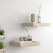 Flytende vegghyller 2 stk eik 23x23,5x3,8 cm MDF