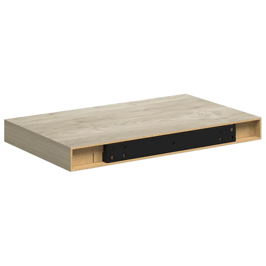Flytende vegghylle eik 40x23x3,8 cm MDF