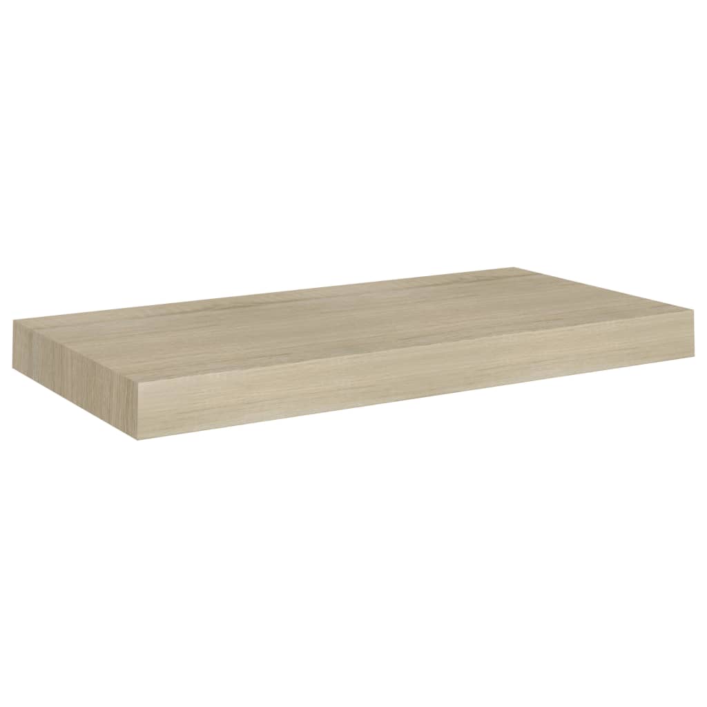 Flytende vegghyller 2 stk eik 50x23x3,8 cm MDF