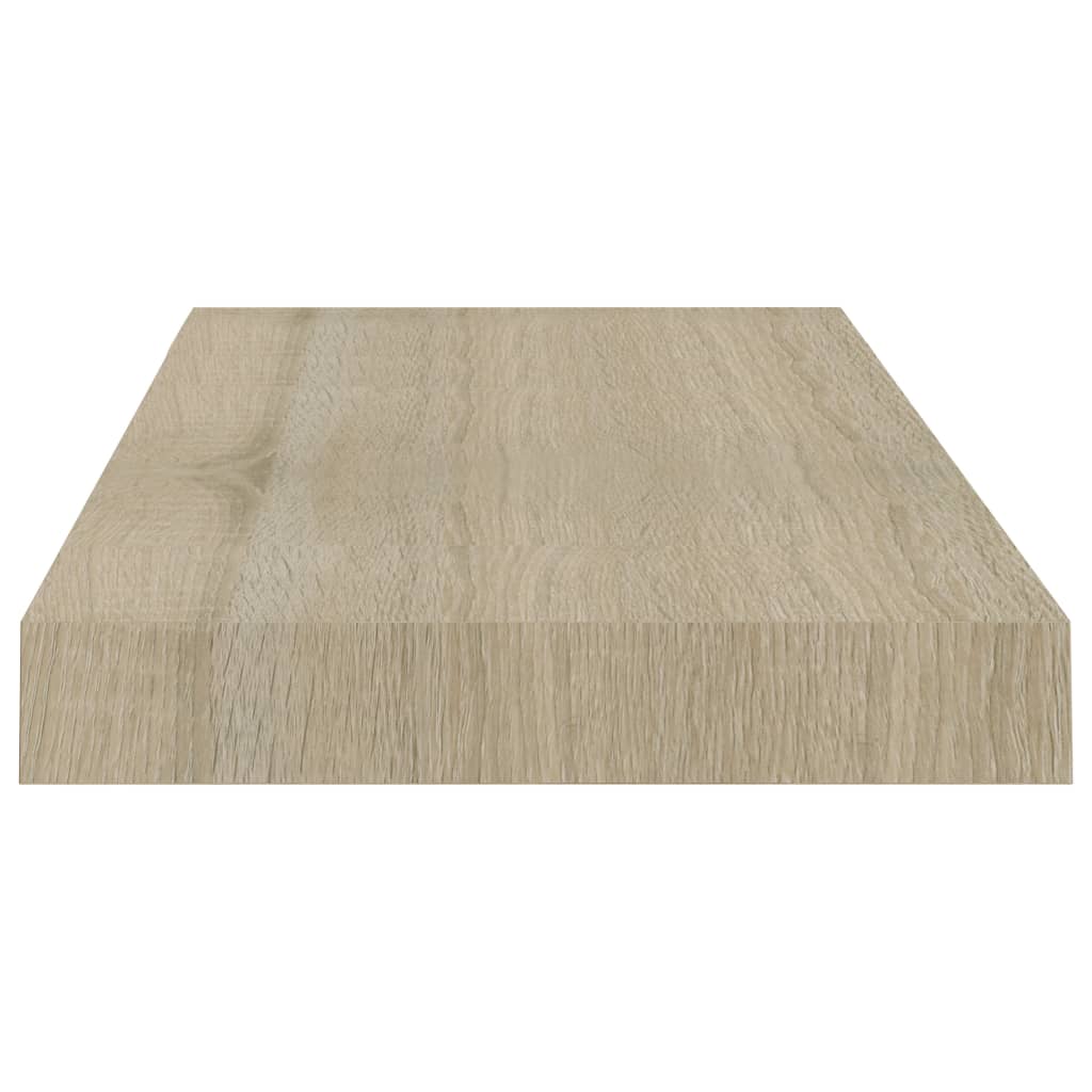 Flytende vegghyller 2 stk eik 50x23x3,8 cm MDF