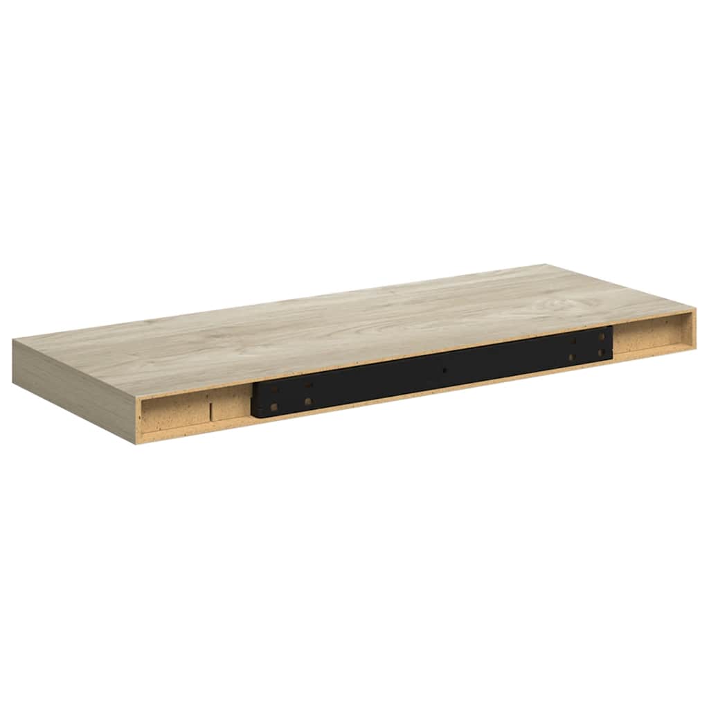 Flytende vegghylle eik 60x23,5x3,8 cm MDF vidaXL