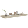 Flytende vegghylle eik 80x23,5x3,8 cm MDF